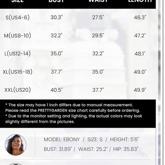 PRETTYGARDEN Women's Summer Tulle Midi Dress Sleeveless Smocked Ruffle Flowy - Picture 6 of 7